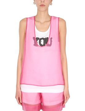 Dries Van Noten Silk Round Neck Top