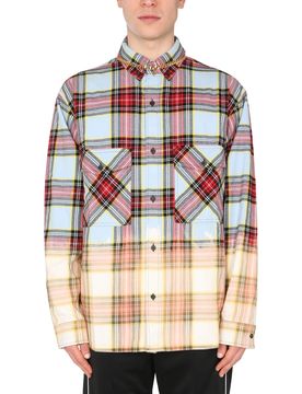 Dyed-effect Check Shirt