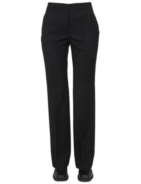 Grain de Poudre Wool Straight-leg Pants
