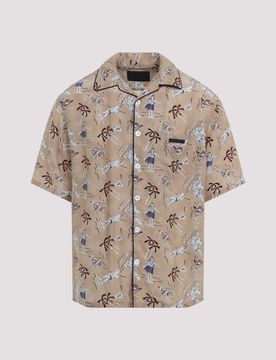 Elegant Viscose and Silk Shirt for Men - FW25