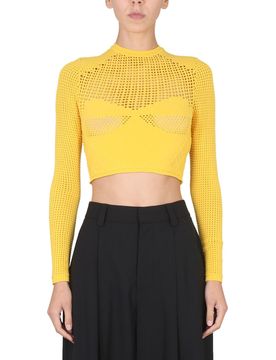 Crochet-hearts Cropped Jumper