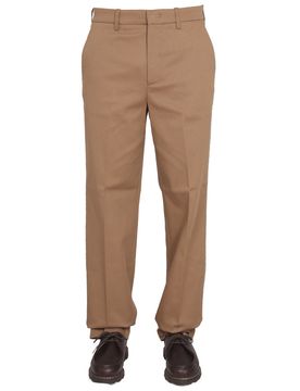 Cotton-blend Straight-leg Trousers