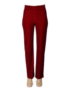 Velvet High-waisted Trousers