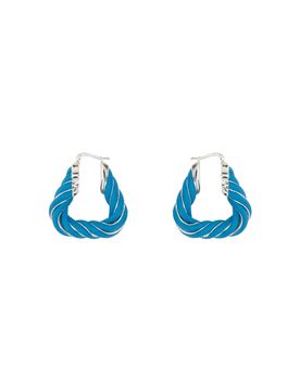 Twist Triangle 18kt Gold-plated Silver Hoop Earrings
