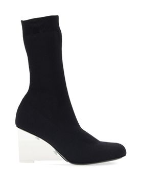 Compact Stretch Knit Ankle Boots
