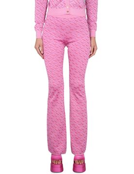 Jacquard Pants with Greek Print
