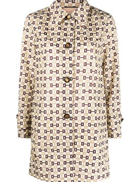 GUCCI Horsebit Print Nylon Coat
