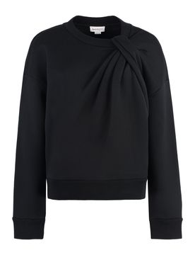 Knot-embellished Cotton Sweatshirt