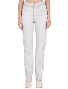 High-waisted Straight-leg Jeans