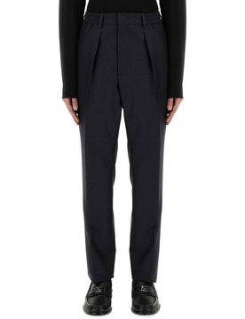 Ff Stripes Jacquard Wool Trousers