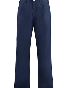 Marina Pleated Cotton Trousers