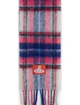 Checkered Scarf with Fringes