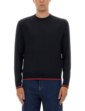GUCCI Wool Knit Jumper with Web