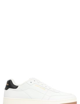 Low-Top Sneaker with Contrasting Leather Heel Insert