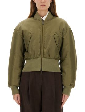 SAINT LAURENT Cropped Bomber Jacket