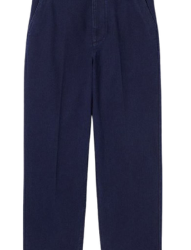 Washed Denim Pant with Embossed Label