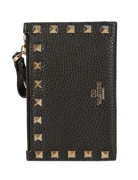 Mini Coin Purse/Card Case with Rockstud Detail