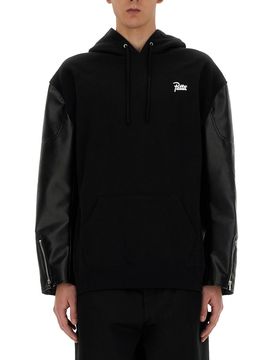 X Patta Logo-print Cotton Hoodie