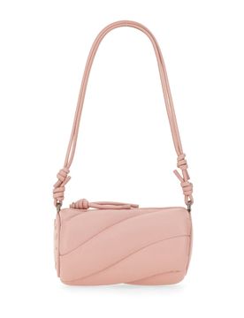 Logo Embroidered Zip-Up Padded Crossbody Bag
