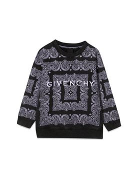 Crewneck Sweatshirt Patterned Print and Logo