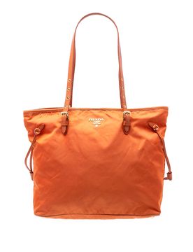 Saffiano Trimmed Tessuto Tote