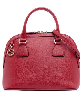 Small Dollar Calfskin GG Charm Dome Satchel