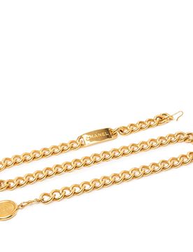 CC Gold Plated 31 Rue Cambon Medallion Chain Belt