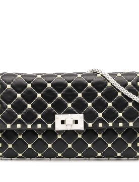 Quilted Lambskin Free Rockstud Spike Wallet On Chain