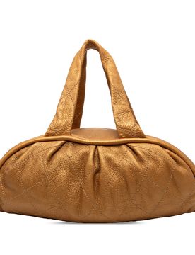 Small Quilted Metallic Calfskin Le Marais Bowler Bag