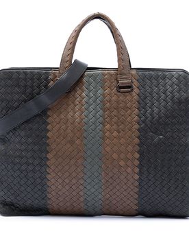 Nappa Intrecciato Club Fume Briefcase