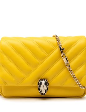 Leather Serpenti Cabochon Chain Crossbody