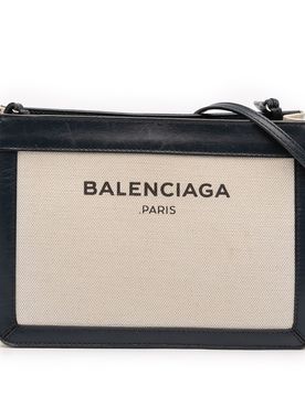 Canvas Navy Pochette Crossbody