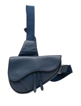 Grained Calfskin Saddle Crossbody