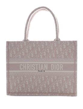 Medium Oblique Embroidered Canvas Book Tote