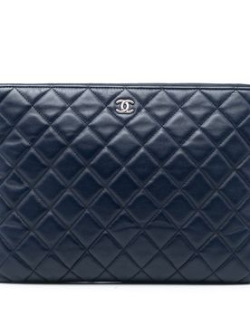 Medium Quilted Lambskin O Case Clutch