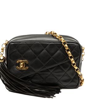 Mini CC Quilted Lambskin Tassel Camera Bag