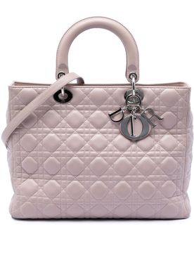 Large Lambskin Cannage Lady Dior