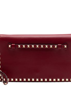 Nappa Rockstud Wristlet Clutch