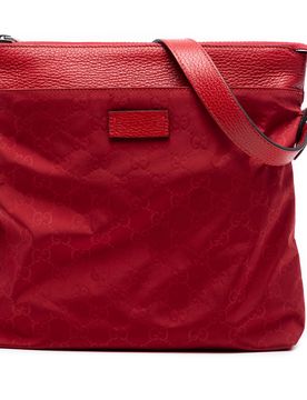 GG Nylon Flat Messenger Bag