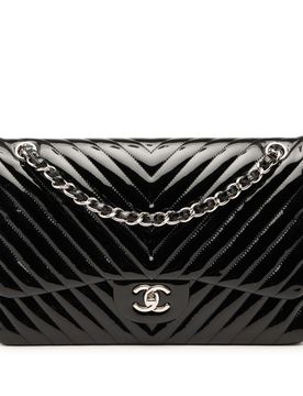 Jumbo Classic Chevron Patent Double Flap