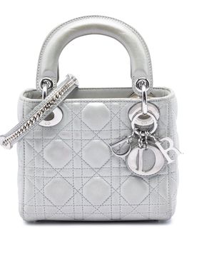 Mini Iridescent Lambskin Cannage Lady