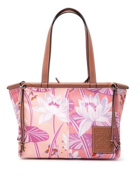 Paulas Ibiza Small Canvas Waterlily Print Cushion Tote