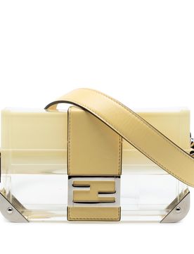 Mini Acrylic Vitello Trunk Baguette Crossbody