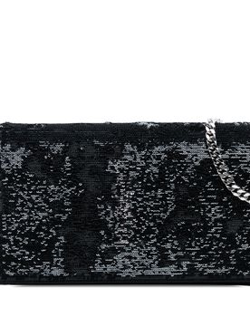 Sequin Monogram Kate Wallet on Chain