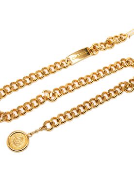 Gold Plated CC Medallion Chain Belt