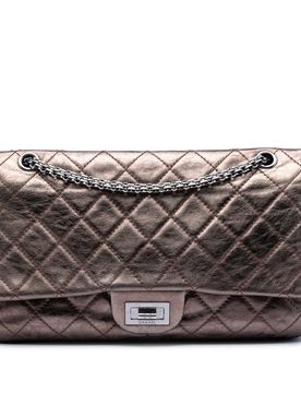 Metallic Aged Calfskin Reissue 2.55 Double Flap 227