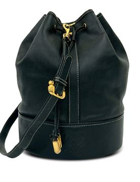 Leather Anagram Bucket Bag