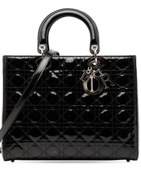 Large Patent Cannage Lady Dior