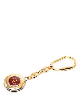 Gold Plated Resin Logo Key Chain