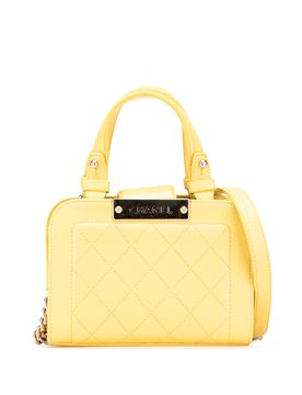 Mini Calfskin Label Click Shopping Tote